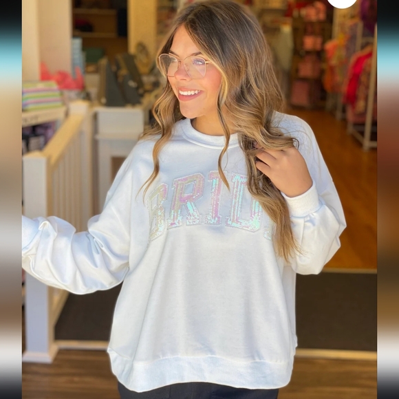Queen of Sparkle BRIDE Sweatshirt - Picture 1 of 3